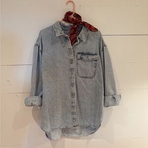 Oversized Denim Top